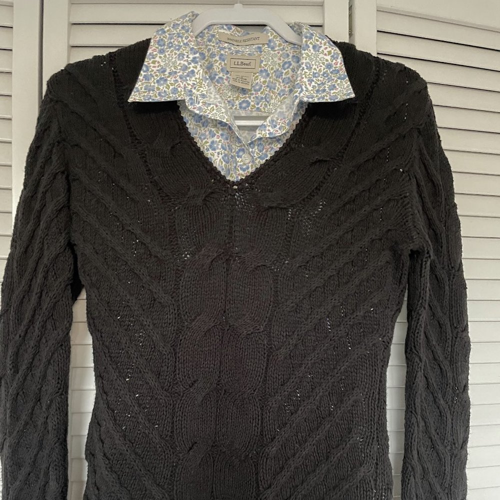 Black Cotton Sweater